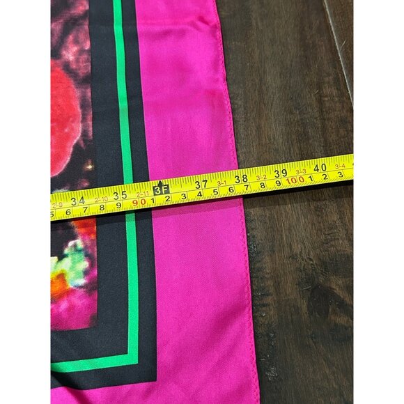 Bob Mackie Wearable Art Silk Floral Scarf One Size Wrap Shawl Lightweight NWB - Picture 9 of 11